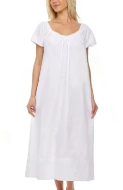 Women's Cotton Victorian Nightgown, Camila Ruffled Short Sleeve Lace Trimmed Long Vintage Night Dress Gown -Women Store GUEST f6a98688 6a4d 4f97 9803 66f04ef5c6cd