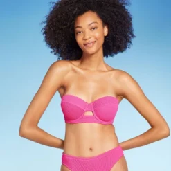 Women's Pucker Textured Light Lift Bandeau Bikini Top - Shade & Shore™ -Women Store GUEST f6c21a50 8f8a 44e3 8137 ac7923ca3bbb