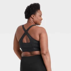 Women's Medium Support Square Neck Crossback Sports Bra - All In Motion™ -Women Store GUEST f863b75e 4db8 43e9 8a7d d946ee573870