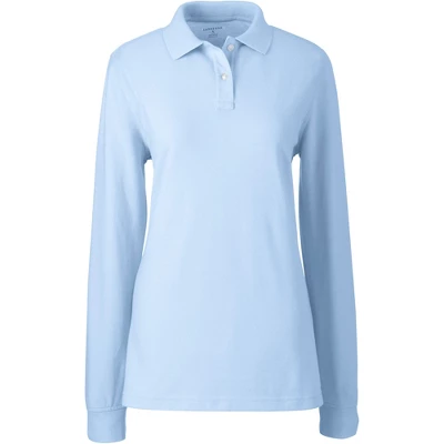 School Uniform Young Women's Long Sleeve Mesh Polo Shirt 5 School Uniform Young Women's Long Sleeve Mesh Polo Shirt - Image 3