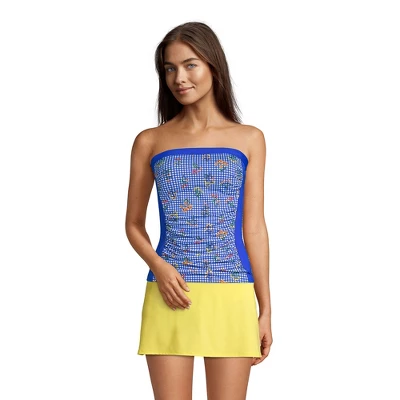 Lands' End Women's Strapless Bandeau Tankini Top Swimsuit With Removable And Adjustable Straps 8 Lands' End Women's Strapless Bandeau Tankini Top Swimsuit With Removable And Adjustable Straps - Image 6