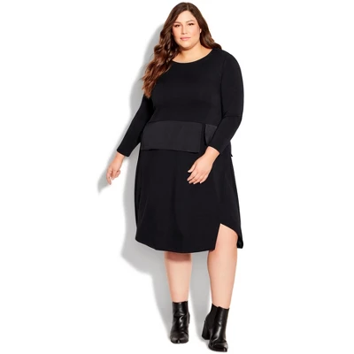 Women's Plus Size Beyond Knit Dress - Black | AVENUE 6 Women's Plus Size Beyond Knit Dress - Black | AVENUE - Image 4