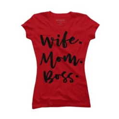 Junior's Design By Humans Wife. Mom. Boss. By TheBlackCatPrints T-Shirt -Women Store GUEST fa634f4b a74a 4aa3 b005 ecc91f88bc51