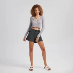 Women's Knit Shorts - Gray 9 Women's Knit Shorts - Gray -Women Store GUEST fbf58fba c0f8 4f90 a364 a5f54decb13a