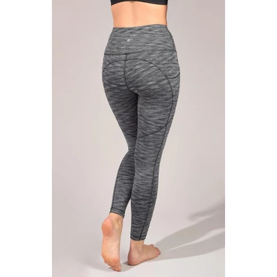 90 Degree By Reflex - Women's High Waist Space Dye 7/8 Ankle Leggings With Side Pockets And Curved Back Yoke 4 90 Degree By Reflex - Women's High Waist Space Dye 7/8 Ankle Leggings With Side Pockets And Curved Back Yoke - Image 2
