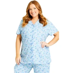 Women's Plus Size Bunny Button Up Sleep Top - Blue Bunny| AVENUE 11 Women's Plus Size Bunny Button Up Sleep Top - Blue Bunny| AVENUE -Women Store GUEST fc9f0dae 0d71 4349 9bca 18bae9f53952