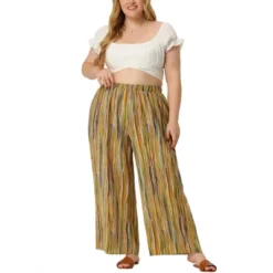 Agnes Orinda Women's Plus Size Boho Palazzo Lounge Wide Leg Pants With Elastic Waist And Stripe 22 Agnes Orinda Women's Plus Size Boho Palazzo Lounge Wide Leg Pants With Elastic Waist And Stripe -Women Store GUEST fd41aaae 5d2d 401f 8d1f 1b7c1aeeb090