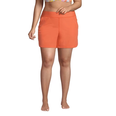Lands' End Women's 5" Quick Dry Elastic Waist Board Shorts Swim Cover-up Shorts With Panty 4 Lands' End Women's 5" Quick Dry Elastic Waist Board Shorts Swim Cover-up Shorts With Panty - Image 2