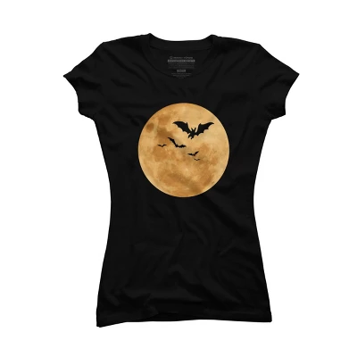Junior's Design By Humans Halloween - Moon By MonkeyStore T-Shirt 5 Junior's Design By Humans Halloween - Moon By MonkeyStore T-Shirt - Image 3
