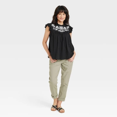 Women's Short Sleeve Embroidered Top - Knox Rose™ 4 Women's Short Sleeve Embroidered Top - Knox Rose™ - Image 2